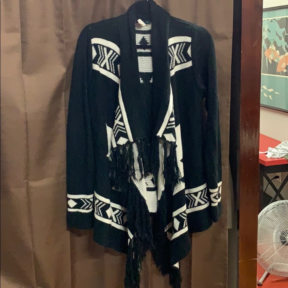 Black and white cardigan